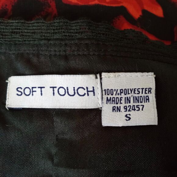 Soft Touch Vintage Y2K Semi Sheer Floral Dress Size S Fully Lined Bell Sleeve - Picture 8 of 8